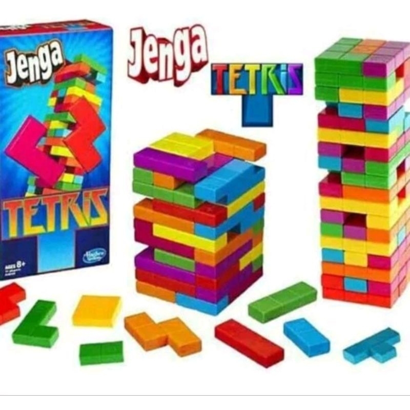 Mainan Jenga Tetris Balok Susun Edukatif