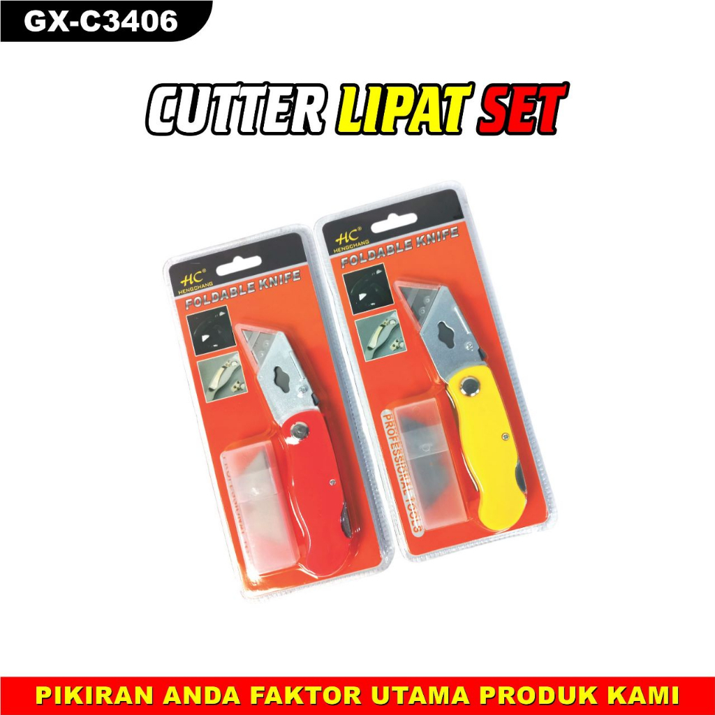 

PISAU CUTTER LIPAT C3406 PISO CUTTER LIPAT ISI 5 PCS PISO KATER TAJEM CUTTER