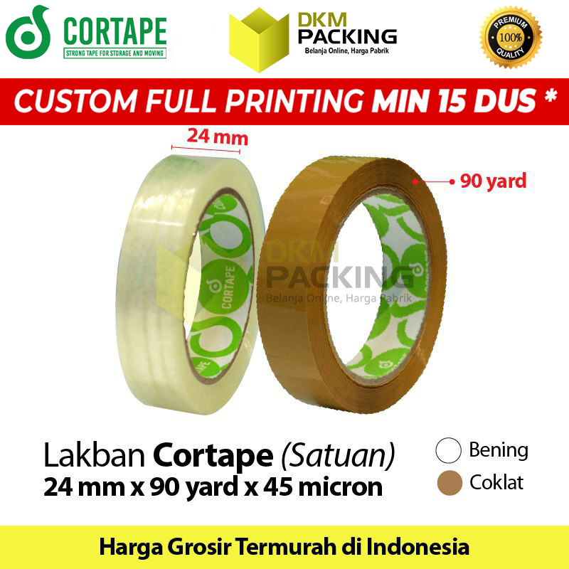 

Lakban 24mm x 90yard CORTAPE Plakban Isolasi PREMIUM TERMURAH /SELOP