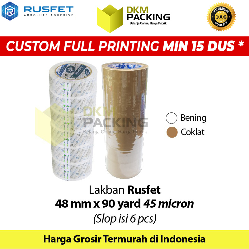 

Lakban 48mm x 90yard RUSFET Plakban Isolasi PREMIUM TERMURAH /SELOP