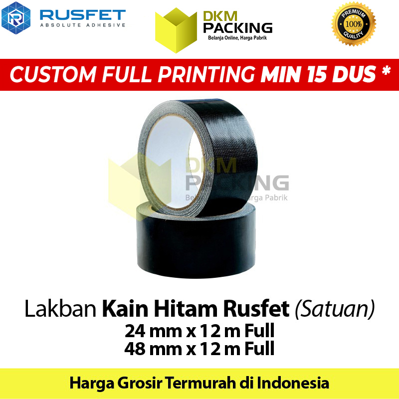 Lakban Kain Cloth Tape Isolasi Kain RUSFET PREMIUM TERMURAH /SATUAN