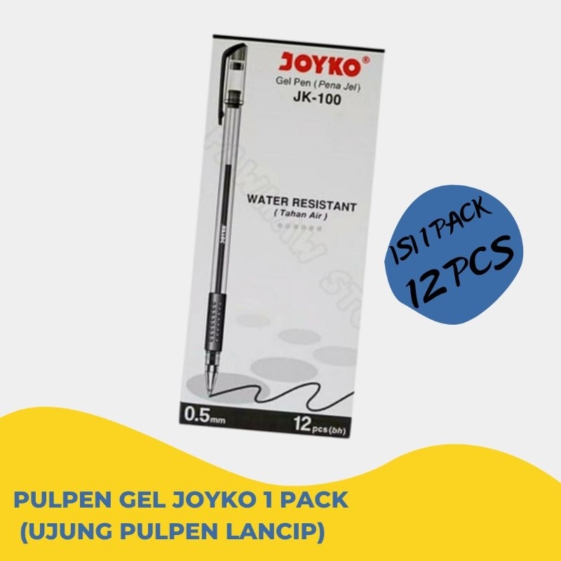 

1 PAK /12 PCS PULPEN GEL JOYKO (UJUNG LANCIP) COD✅