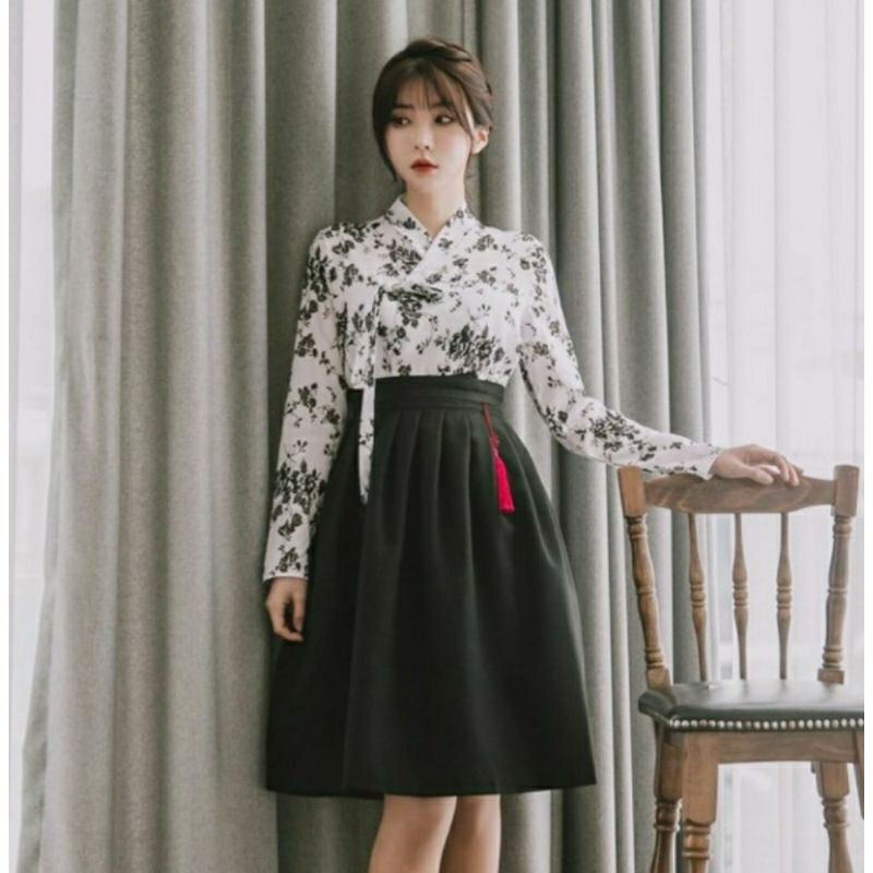JEOGORI ATASAN HANBOK MODERN BUNGA KOREA NEW