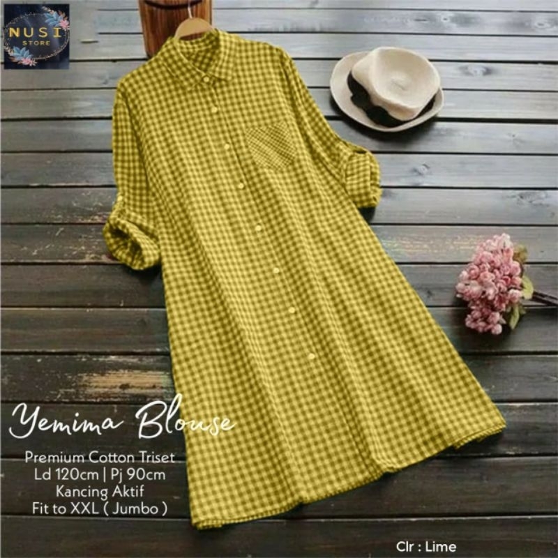 YEMIMA BLOUSE BY NUSI// Premium cotton triset// Bisa COD