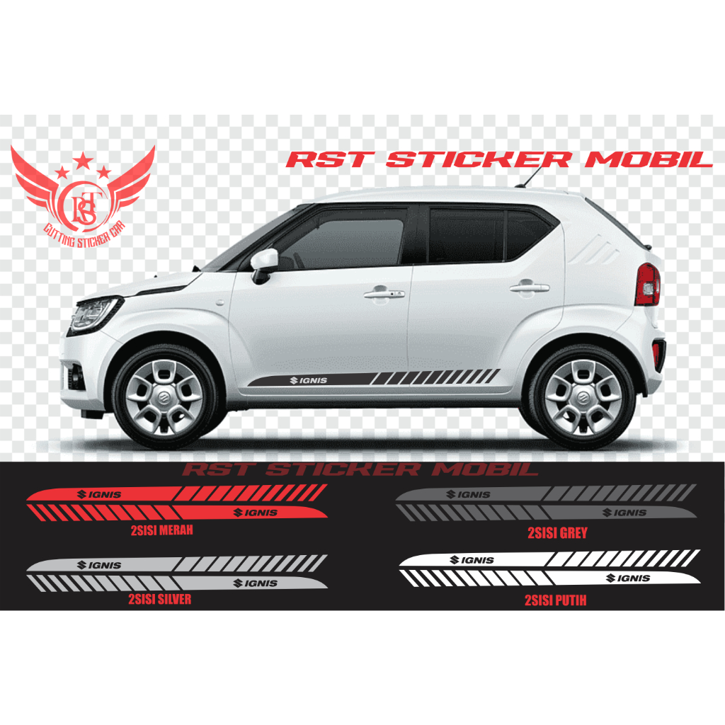 PROMO STICKER STIKER LIST BODY SAMPING MOBIL IGNIS CUTTING STICKER MOBIL SUZUKI IGNIS