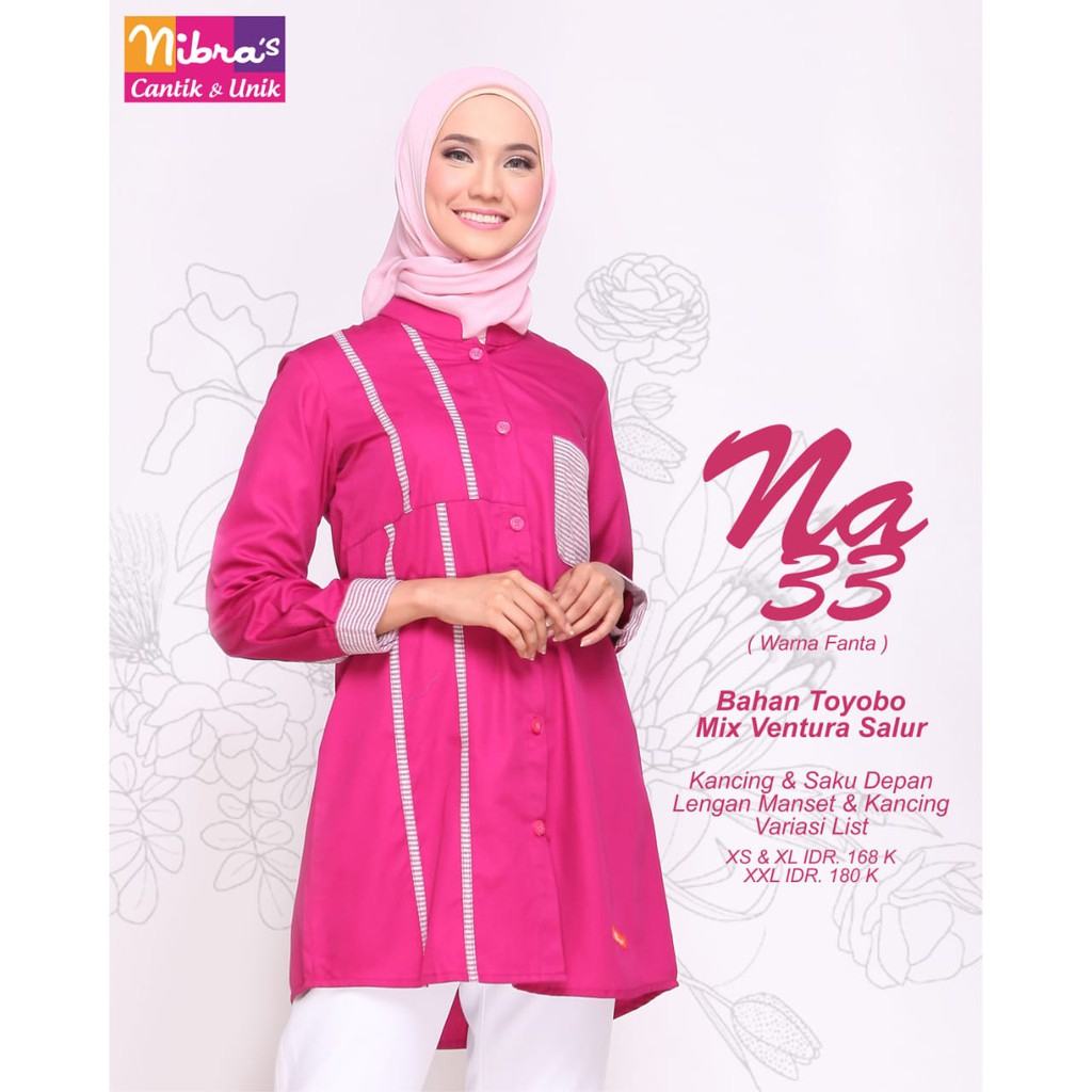 NIBRAS TUNIK WANITA MUSLIM NA 33/ TUNIK BUSUI/TUNIK TERBARU