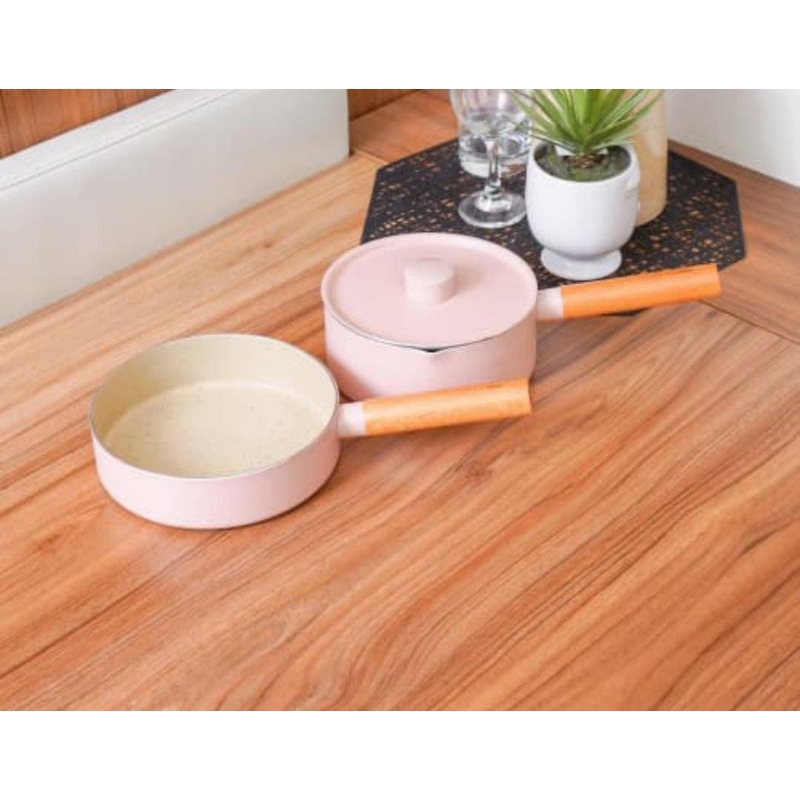 cooking color set 3pcs harumi perlengkapan masak pink/panci informa pink/panci cantik
