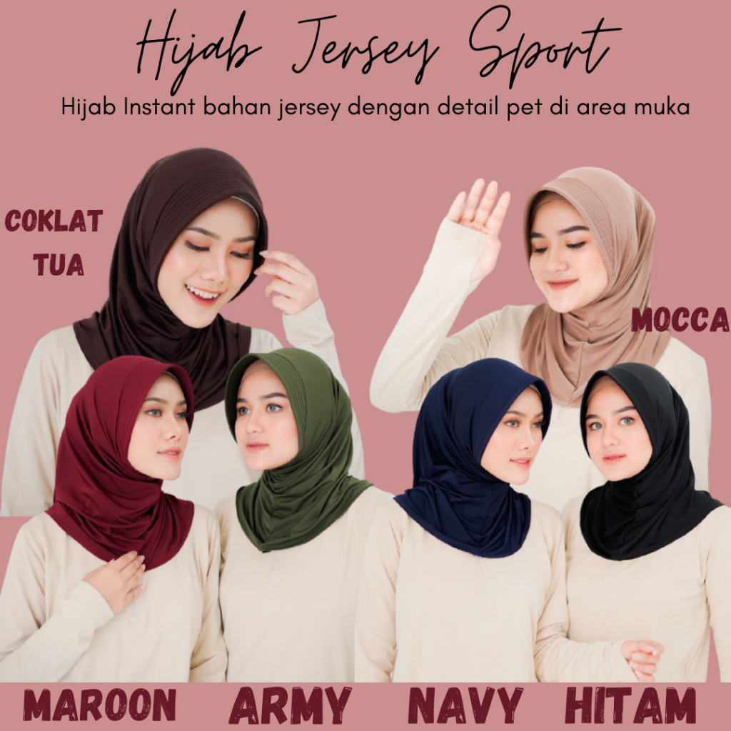 JILBAB SPORT VOLLY UKURAN S / BERGO HAMIDAH M / HIJAB INSTAN SPORT UKURAN S M