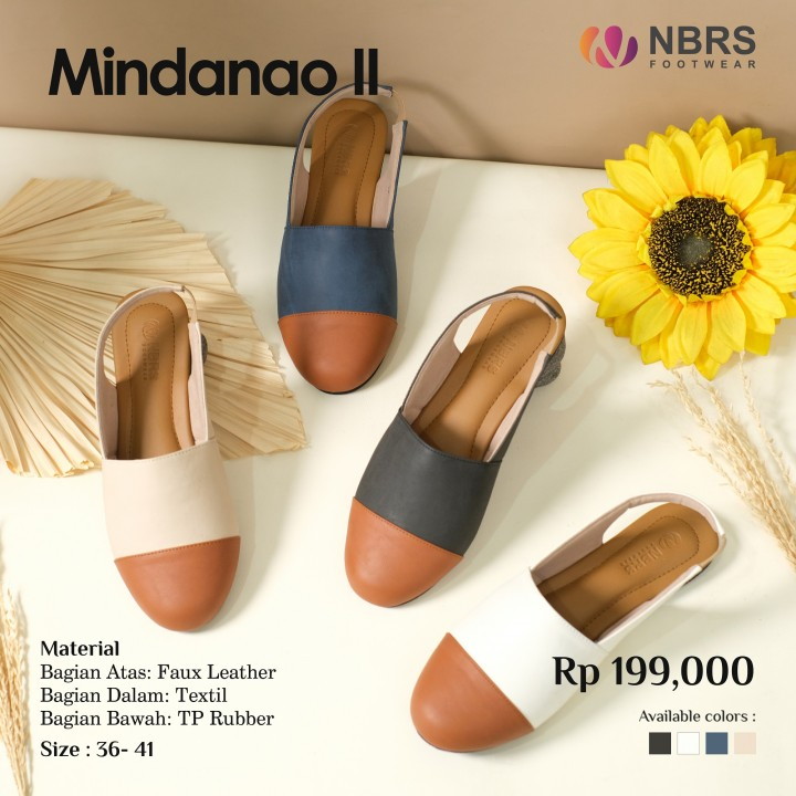 NIBRAS MINDANAO II Sepatu Sandal Wanita Flat by NBRS Footwear