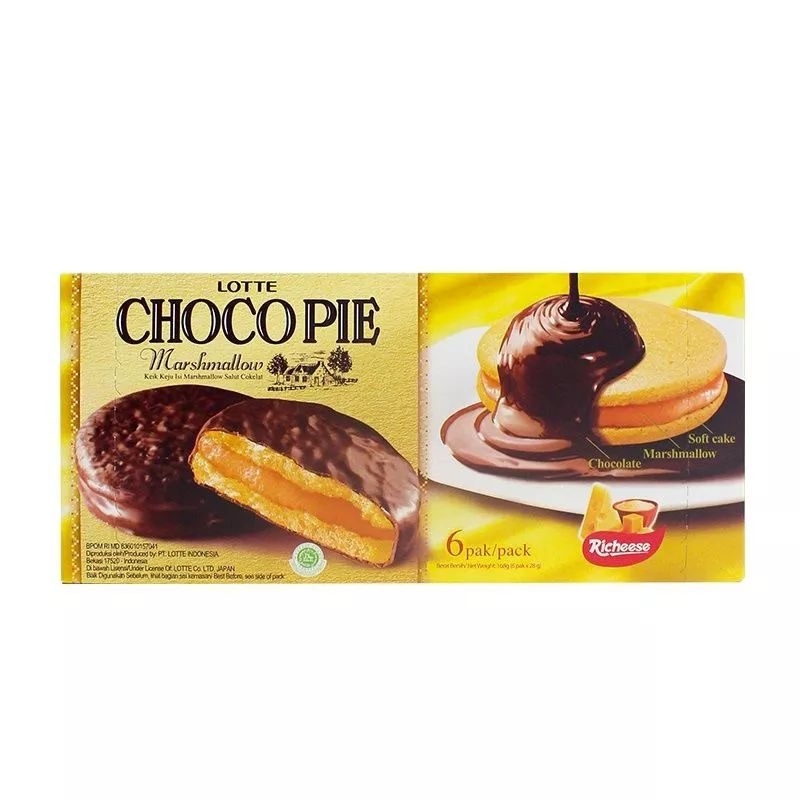 

Lotte Chocopie 28gr ( Isi 12pcs ) / Choco pie coklat Marshmallow