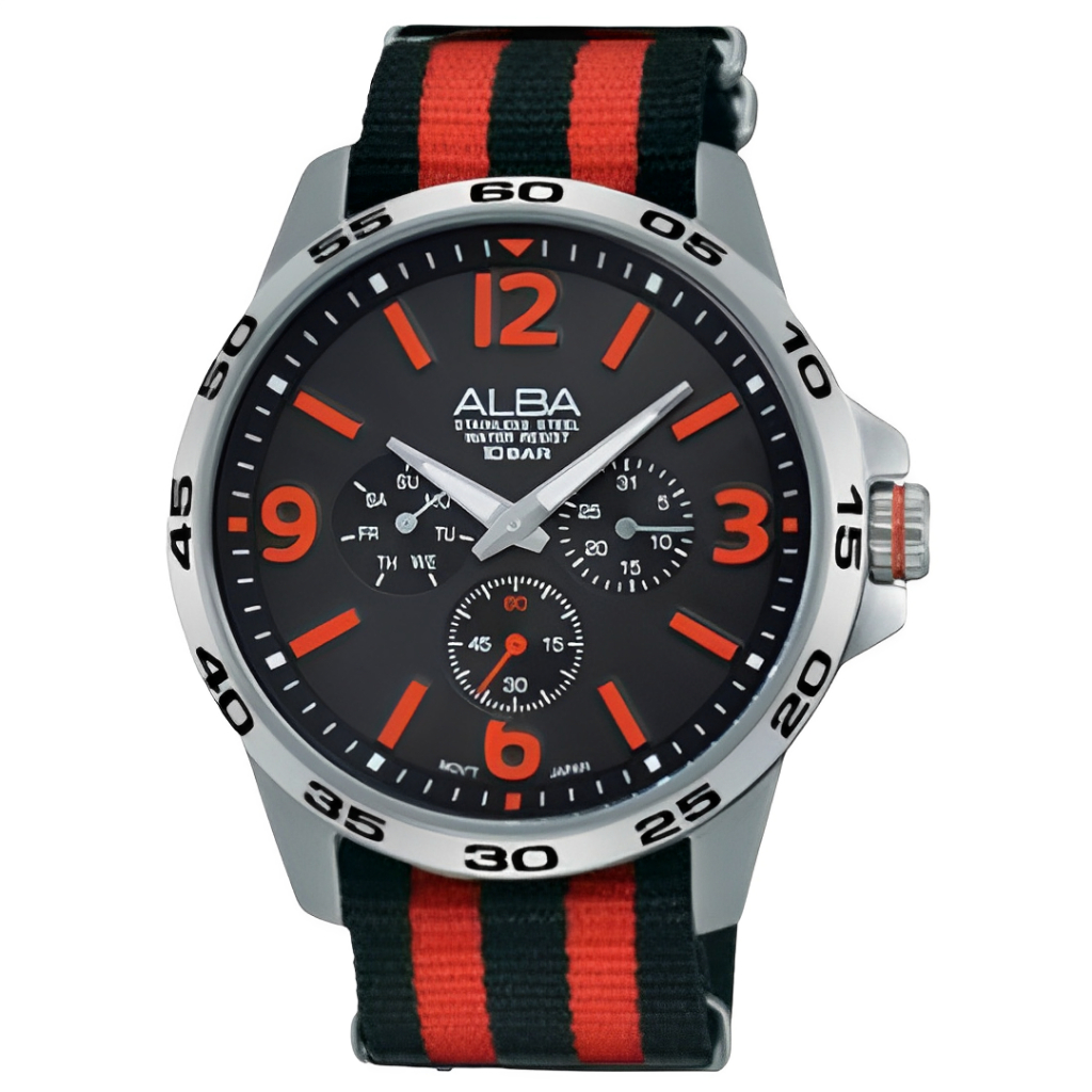 Jam Tangan Alba AP6319 Pria Chrono Dial Black Original