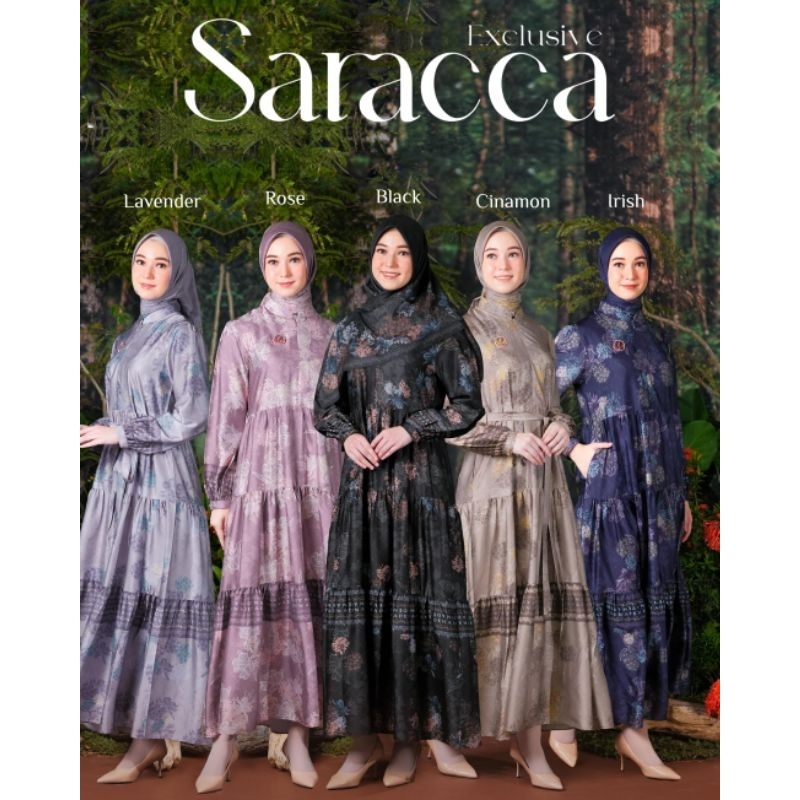 SARACCA by ADEN#GAMIS PO 1 SEPTEMBER#Ready Oktober Akhir#Gamis Set Khimar Pashmina & Scraft