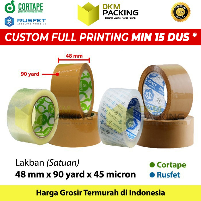 

Lakban 2inch 48mm x 90yard Plakban Isolasi Selotip Solatip OPP Tape TERMURAH /SATUAN