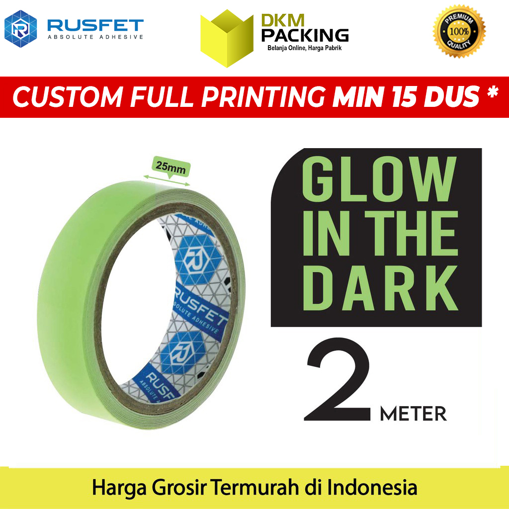 

Lakban GLOW IN THE DARK 2m Luminous FOSFOR Tape Bersinar Nyala Dalam Gelap Isolasi Selotip PREMIUM TERMURAH SATUAN