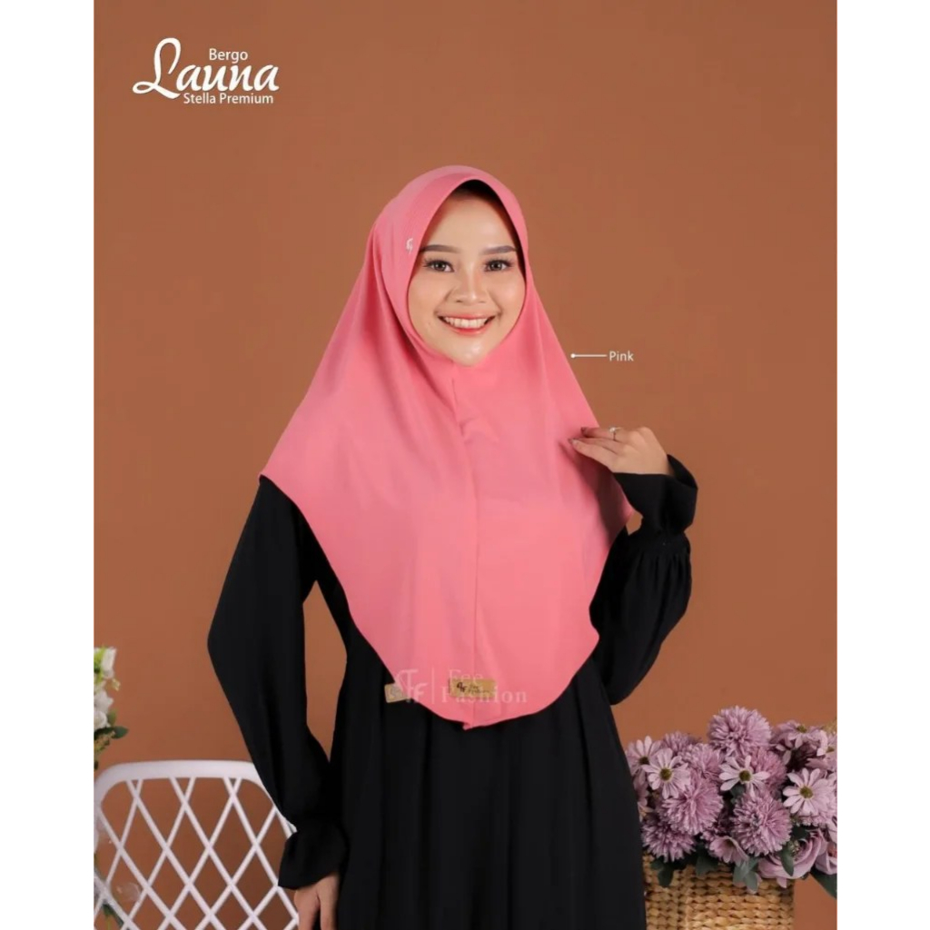 hijab launa ped bergo by FEE FASHION MURAH BRANDED