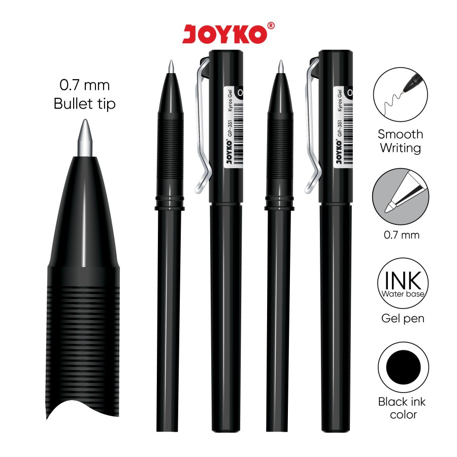 

(1 Biji) GROSIR Bolpen Joyko GP-351 Kyros Gel 0.7 Gel Pen / Gel Pen Joyko GP351 Kyros Gel 0.7 mm / Joyko GP 351