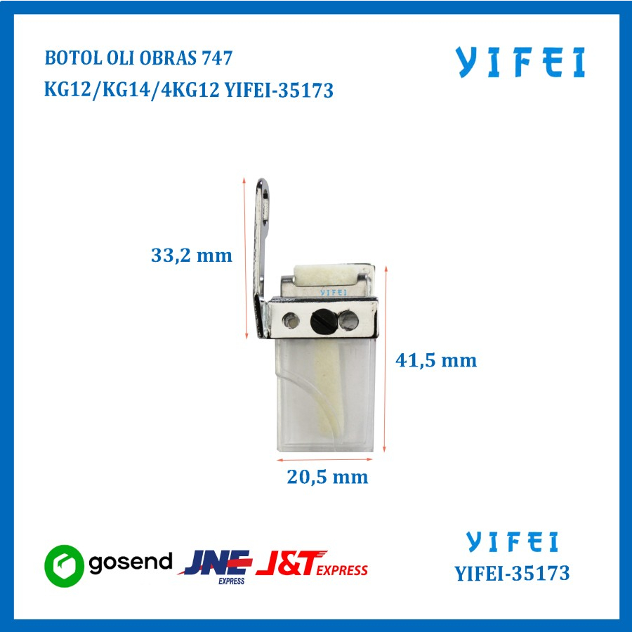BOTOL OLI OBRAS 747 KG12/KG14/4KG12 YIFEI-35173