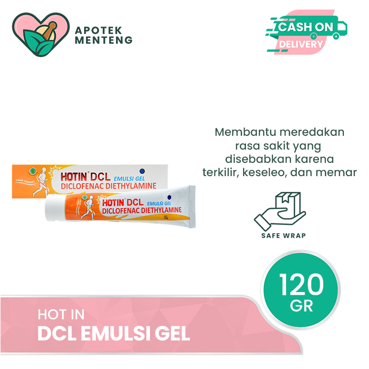 Hot In DCL Emulsi Gel 120 Gr - Gel Pereda Nyeri Sendi, Rematik, Memar