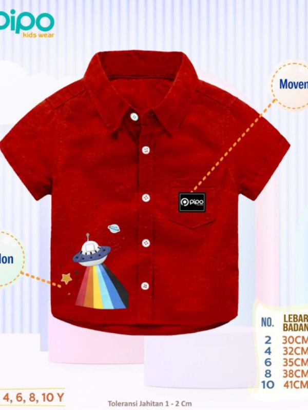 KEMEJA KARAKTER ANAK BY PIPO KIDSWEAR