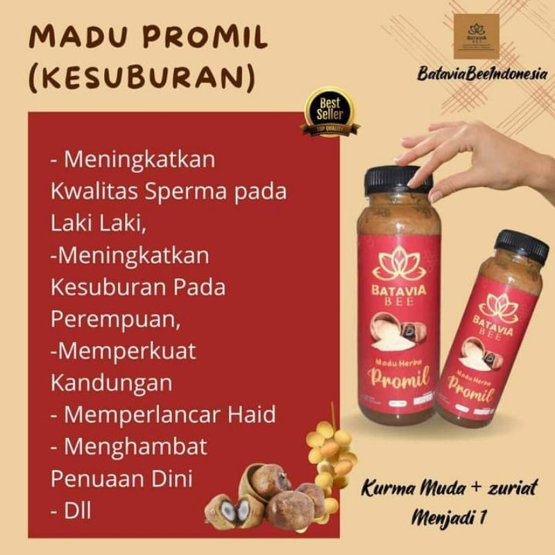 

MADU PROMIL KESUBURAN, MELANCARKAN HAID MADU HERBA BATAVIA BEE