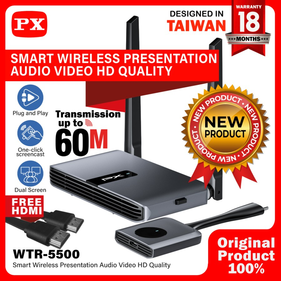 PX Wireless HDMI Transmitter Receiver Video VGA Extender - PX WTR-5500