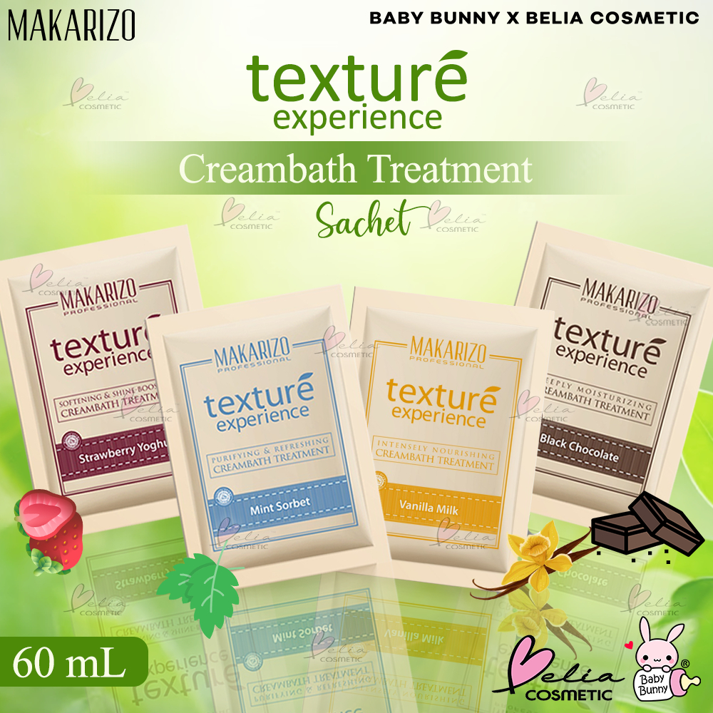 ❤ BELIA ❤ Makarizo Professional Texture Experience Cream Sachet Series | Strawberry Yoghurt | Black 