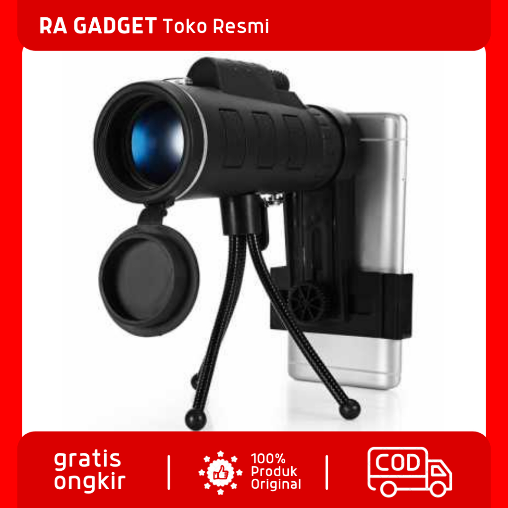 Lensa Tele Zoom HD 40X60 untuk Smartphone / Lensa Zoom Hp 100x Tele Zoom Apexel Fotografi Photograph