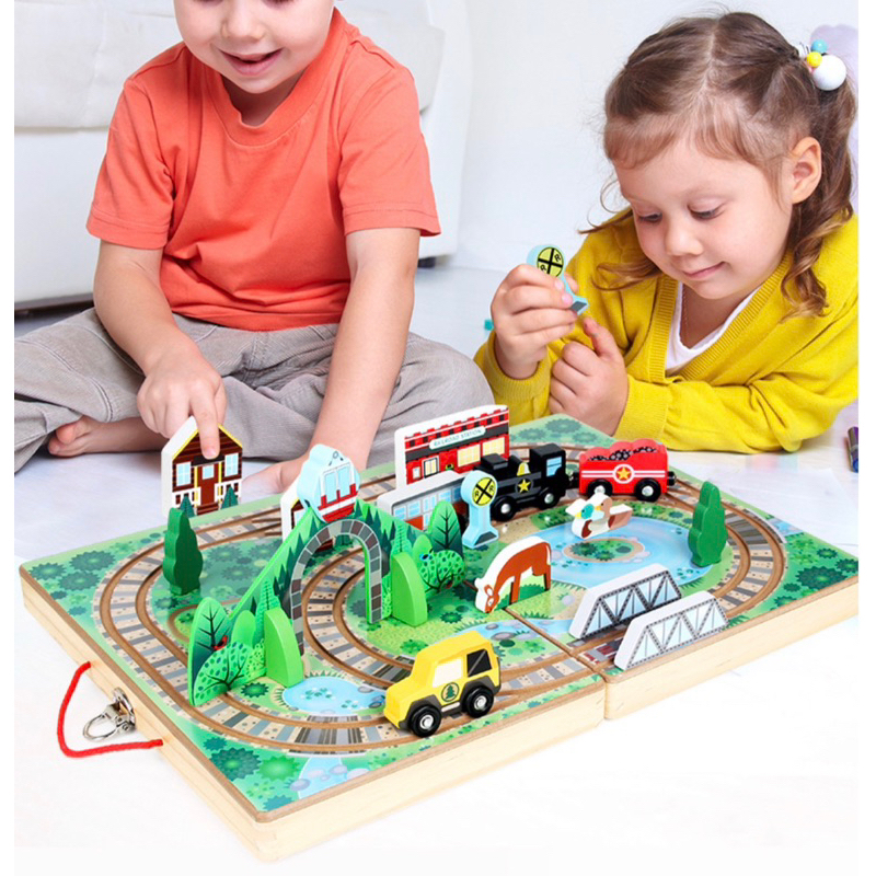 mainan kayu anak kereta api/ wooden toy kereta api mainan cho cho train