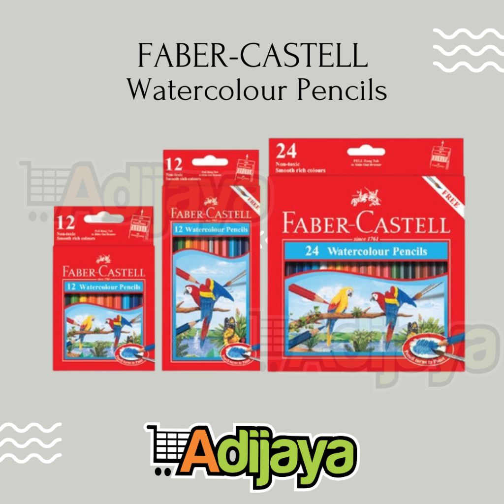 

Faber-Castell Watercolour Pencils Cat Air isi 12 & 24 - Pensil Warna