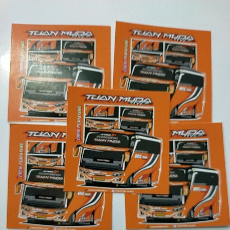 5 stiker bus mania tuan muda