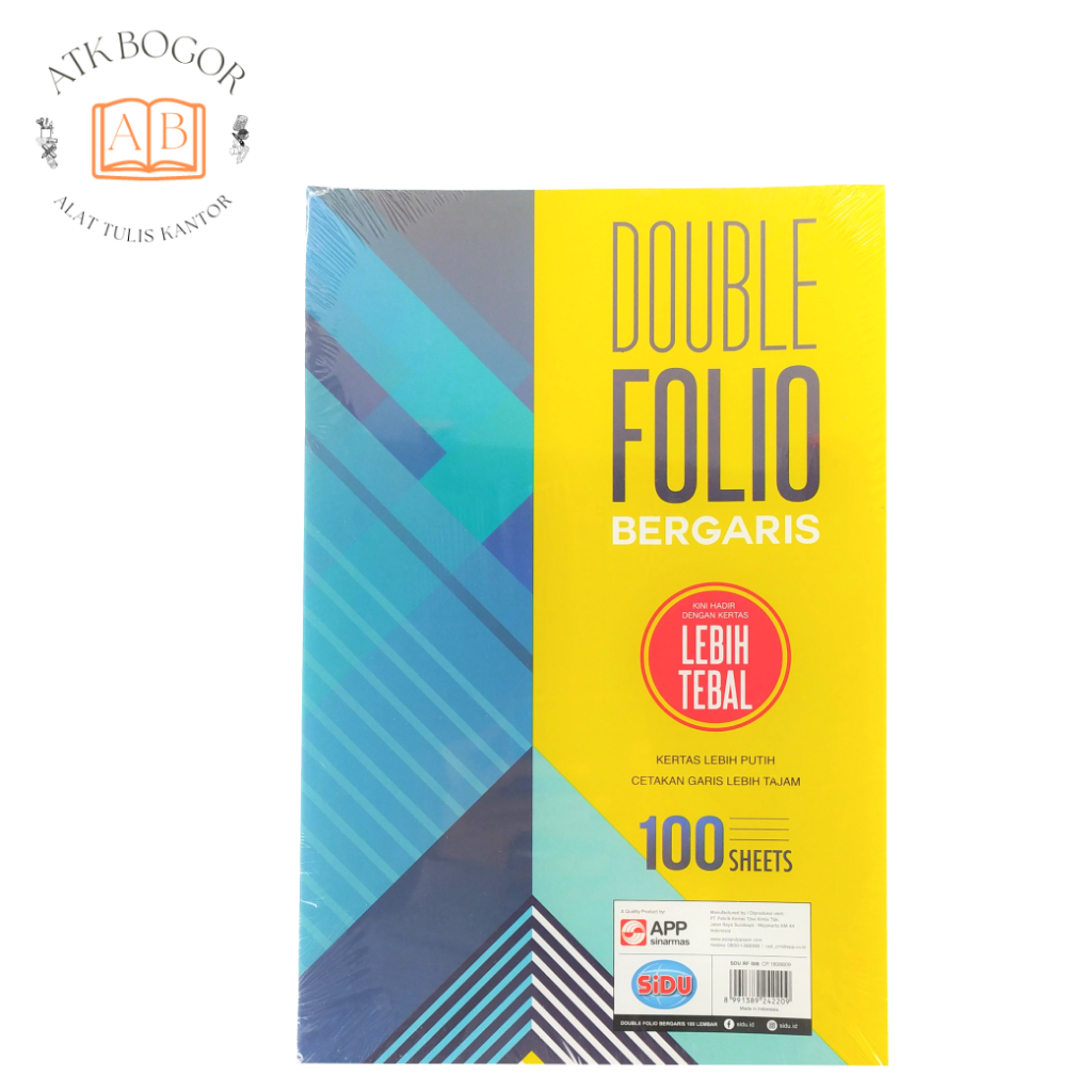 

Kertas Double Folio Bergaris SiDu Sinar Dunia - Isi 100 / 200 Lembar