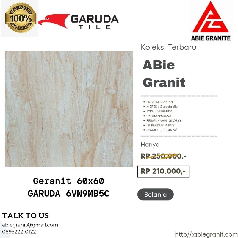 Granit lantai 60x60 garuda 6VN9MB5C motif marmer