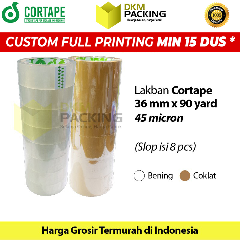 

Lakban 36mm x 90yard Plakban Isolasi CORTAPE PREMIUM TERMURAH /SELOP