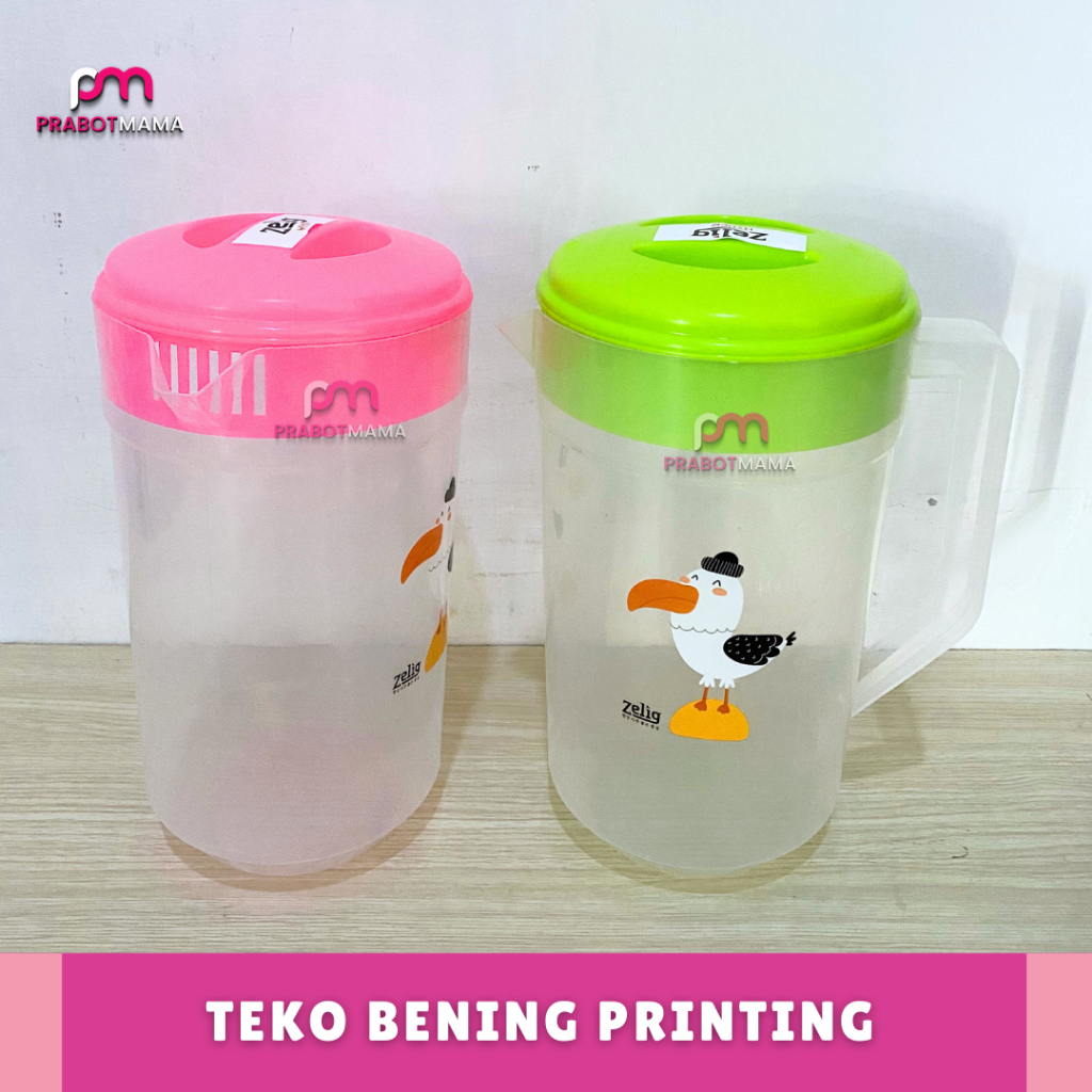 Teko Plastik Bening Printing / Teko Air Besar / Teko Air Minum / Tempat Air Minum PRABOTMAMA