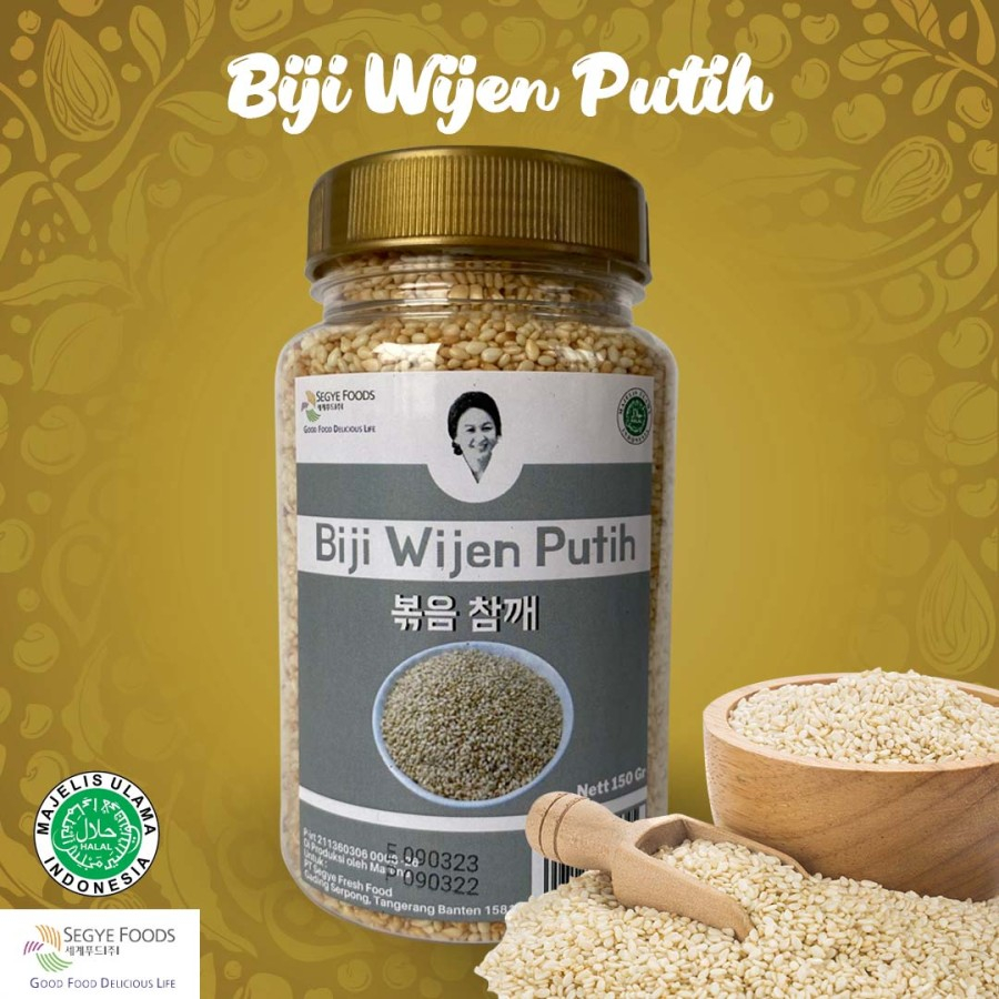 

Segye Biji Wijen Putih Bumbu Ala Korea | Wijen Putih Sesame Seed Premium Quality Fresh 150g Halal MUI