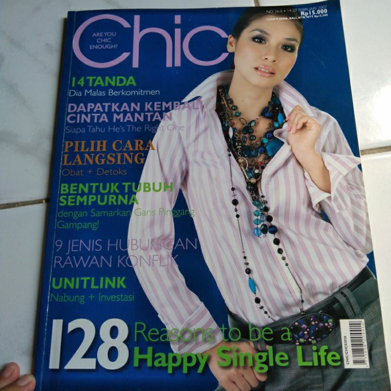 majalah chic Jan,feb,Maret,April 2007 Sandra Dewi,Artika Sari