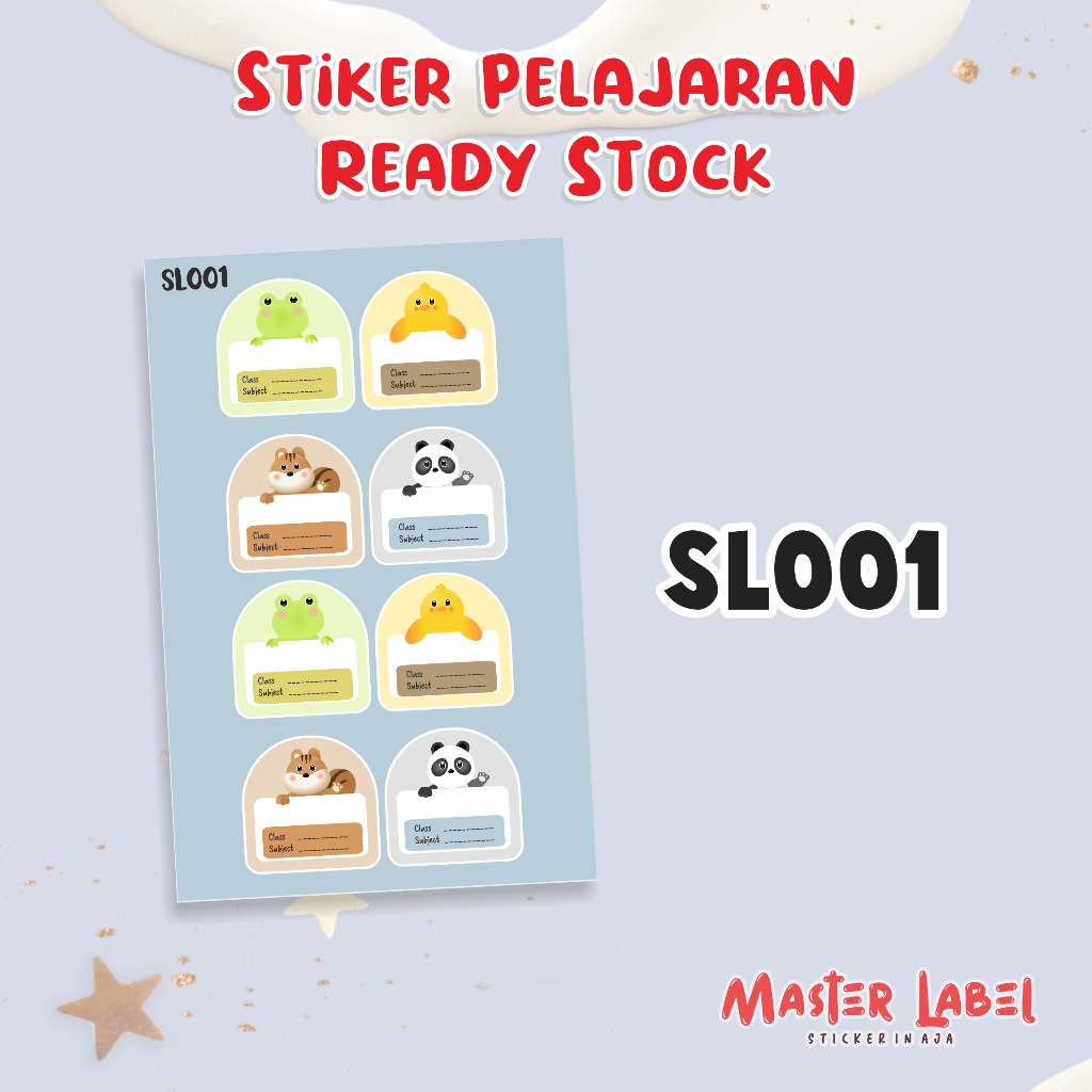 

Stiker Buku pelajaran READY STOCK uk A5 SL001 stiker pelajaran stiker buku anak stiker anak