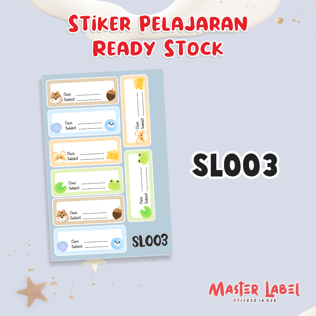 

Stiker Buku pelajaran READY STOCK uk A5 SL003 stiker pelajaran stiker buku anak stiker anak