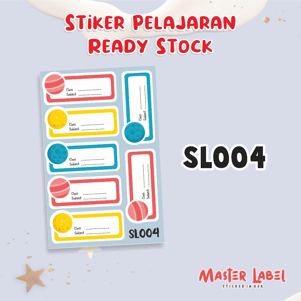 

Stiker Buku pelajaran READY STOCK uk A5 SL004 stiker pelajaran stiker buku anak stiker anak