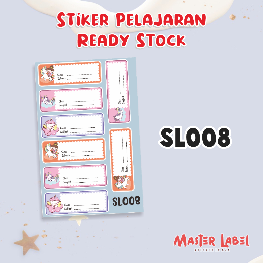 

Stiker Buku pelajaran READY STOCK uk A5 SL008 stiker pelajaran stiker buku anak stiker anak