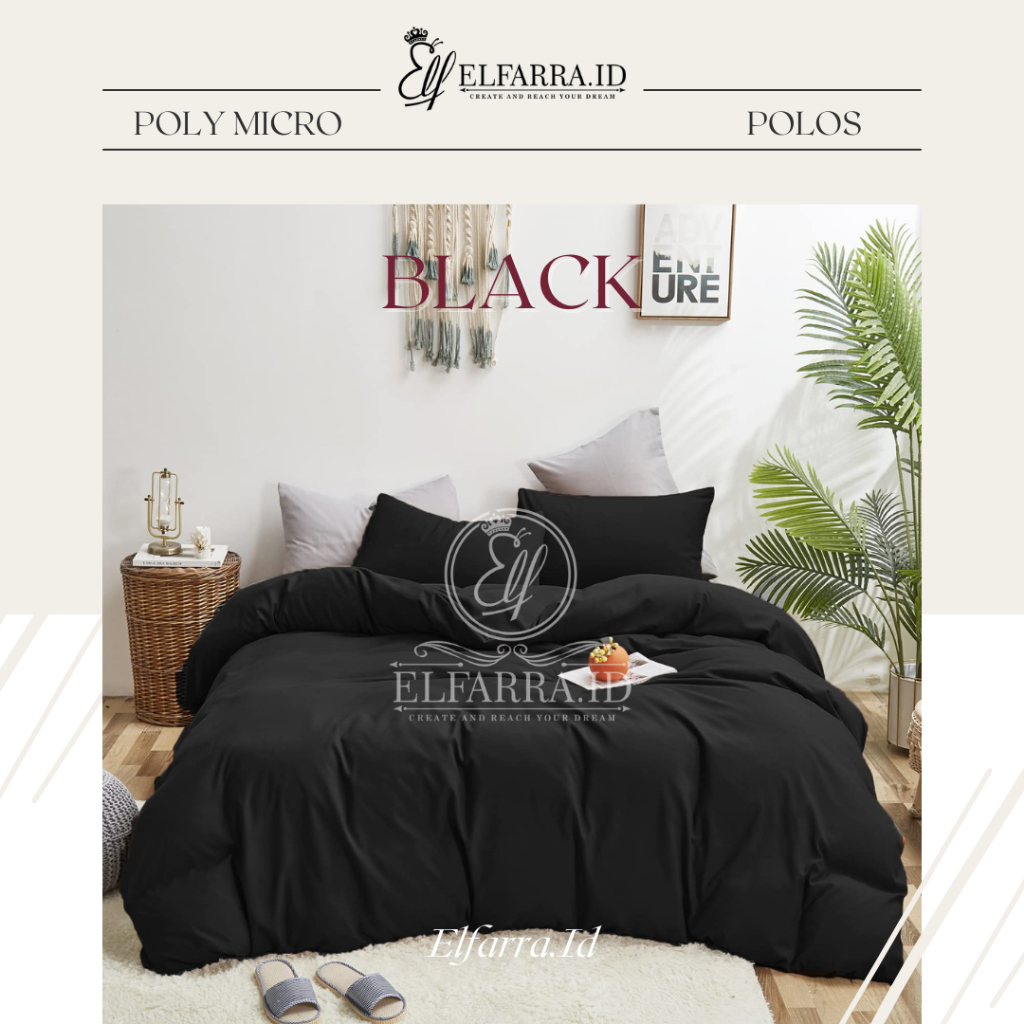 ELFARRA.ID I Set Bedcover | Sprei Aesthetic Murah Polos - Wedding Gift - Polos | Aesthetic Picnic Al