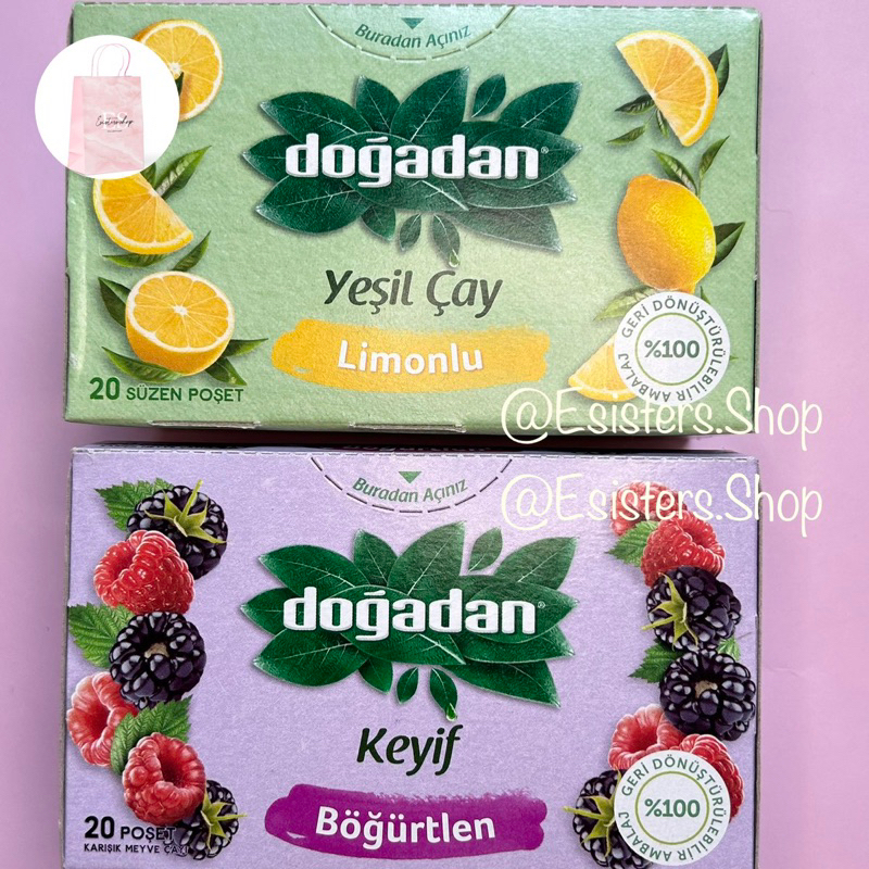 

DOGADAN YESIL CAY GREEN TEA WITH LEMON MIXTURE / TEH TURKI DOGADAN 20 TEA BAGS IMPORT