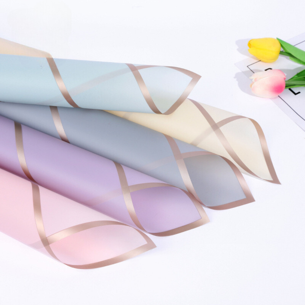 

Flower Wrapping Cellophane Paper Kertas Stick Card Holder Stik Buket Bunga Bouquet Cake