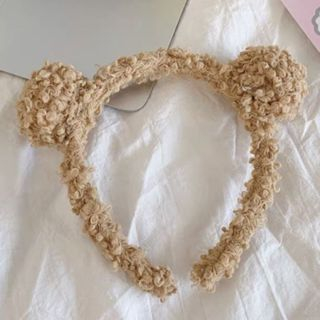 NUZ IMS Bando Kartakter Telinga Beruang Bear bulu korea kekinian Bandana bando handuk Aksesoris Rambut Import-COKLATMUDA