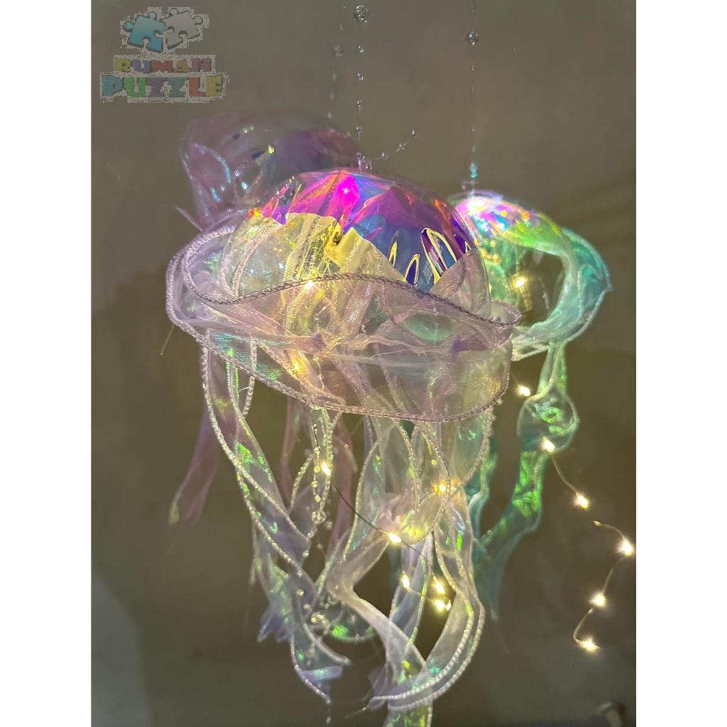 Lampion DIY LED Ubur-ubur / Jelly Fish LED / Lentera Lampu Gantung
