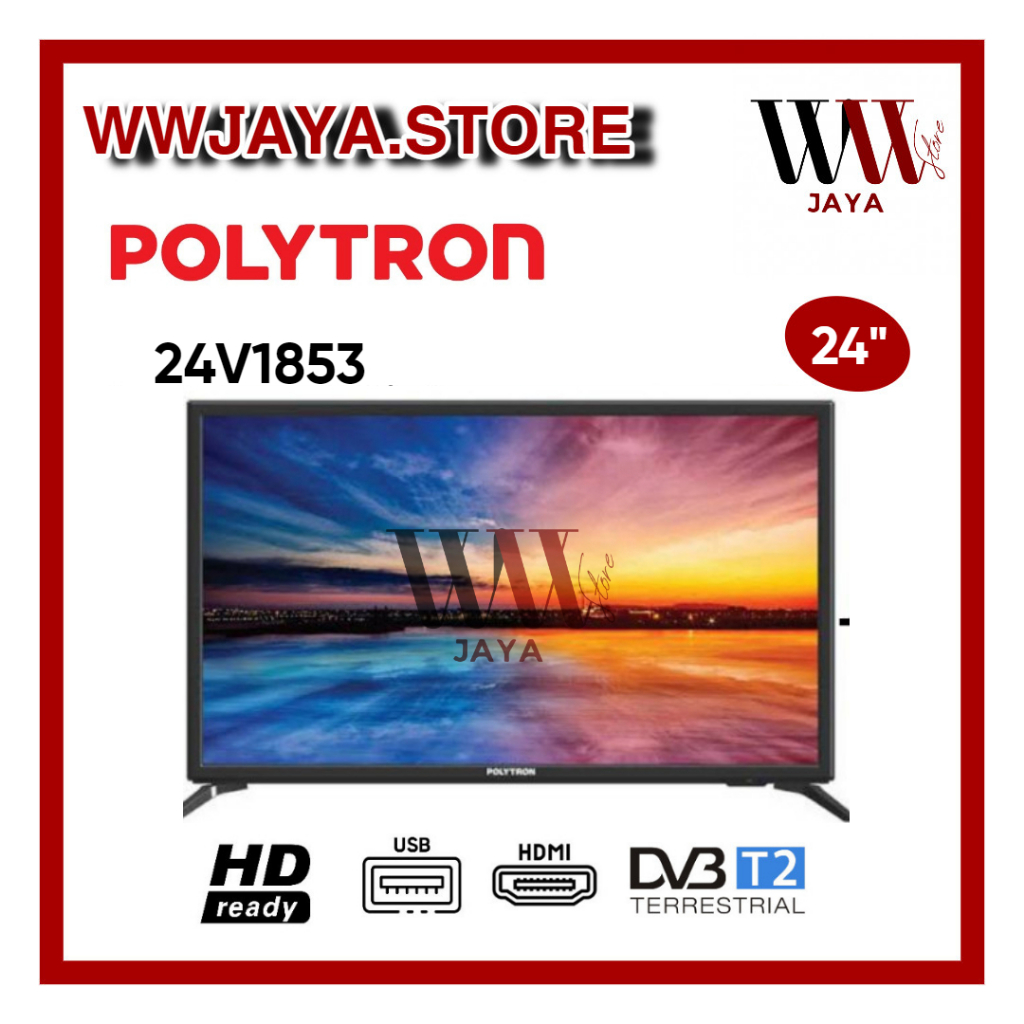 TV LED Digital Polytron 24V1853 LED Polytron 24 Inch Digital TV