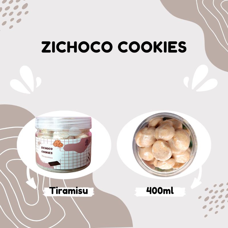 

Zichoco Cookies Tiramisu Melted Cemilan Viral Biskuit Kukis Premium Bersalut Cream Tiramisu Lumer