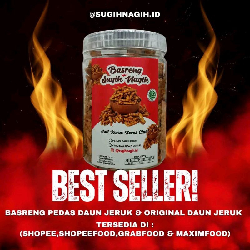 

BASRENG VIRAL! I Basreng Pedas daun jeruk Kemasan Jar 750ml