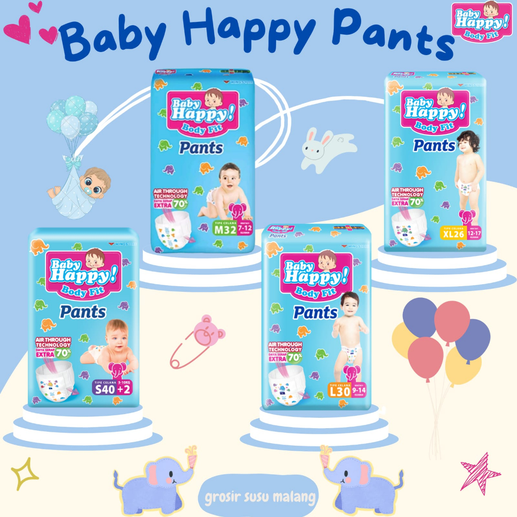 Baby Happy Pants (S40, M32, L28, XL26)