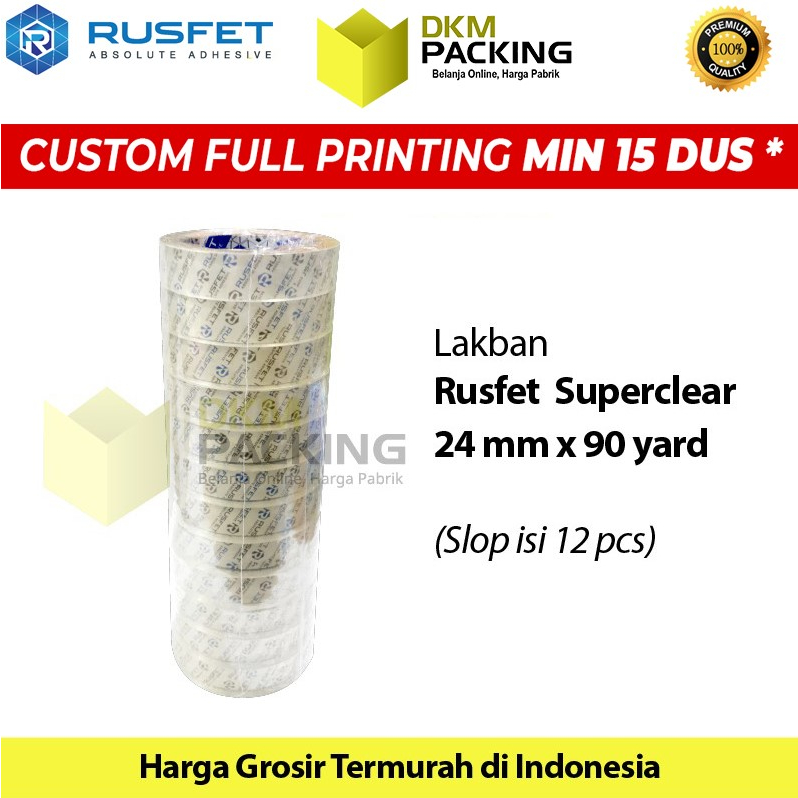 

Lakban 24mm x 90yard RUSFET Plakban Isolasi PREMIUM TERMURAH /SELOP